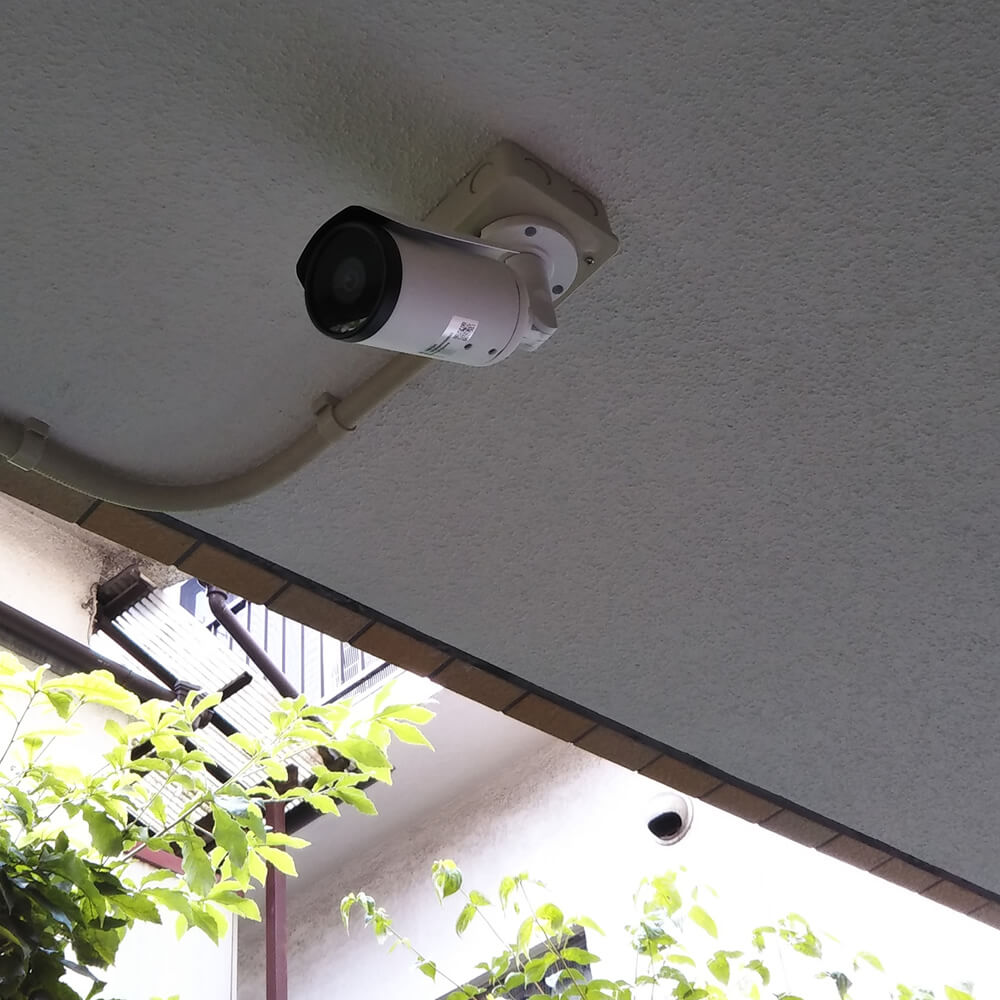 新宿区早稲田のマンションに防犯カメラを設置