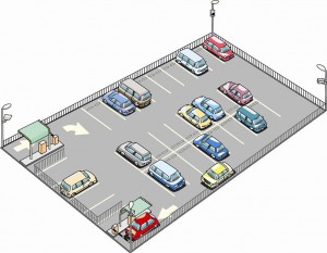 駐車場の防犯カメラシステム