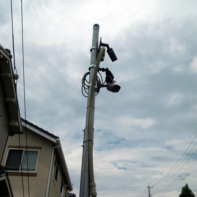 神奈川の駐車場に防犯カメラ